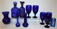 Cobalt Blue Glass - Vases, Glasses, Decanters