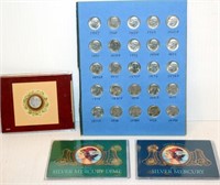 1967-1979 US Dime Collection w 3 Mercury Silver