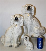 Pair English Staffordshire Style Spaniel Dogs