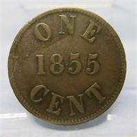 1855 FISHERIES AND AGRICULTURE TOKEN