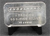 1 Troy Ounce Silver Engelhard Serialized Bar