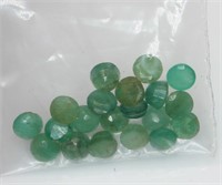 20 Pcs 3.18 ct Genuine Round Natural Emerald