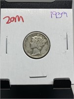 1939 MERCURY SILVER DIME