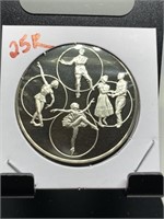 25G STERLING SILVER PROOF POSTMASTERS OF AMER COIN