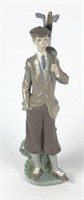 Lladro "Golfer with Bag & Clubs" Figurine