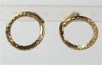 Pair of 14K Gold Hoop Earrings