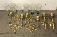 Metal Wall Sconces with Glass Shades