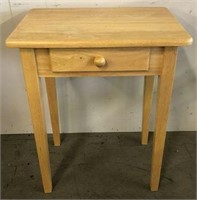 One Drawer Pine Side Table