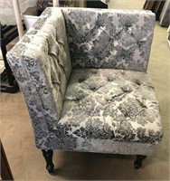 Upholstered Tufted Corner Chair