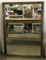 New Age Wood Framed Mirror