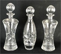Towle Crystal Decanters, Lot of 3