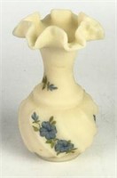 Fenton Hand Painted Satin Glass Vase by Tammy W