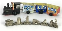 Vintage Carnival Train Toy  & Metal Texaco Train