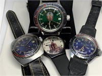 LOT OF 4 RUSSIAN WATCHES (NOTES)