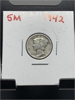 1942 MERCURY SILVER DIME