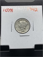 1942 MERCURY SILVER DIME