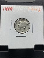 1942 MERCURY SILVER DIME