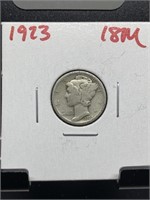 1923 MERCURY SILVER DIME