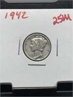 1942 MERCURY SILVER DIME