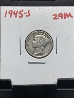 1945-S MERCURY SILVER DIME