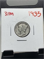 1935 MERCURY SILVER DIME