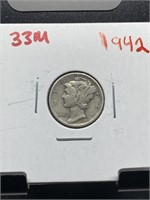 1942 MERCURY SILVER DIME