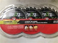 Buzz Blade, Carbide, 7 1/4", PK/3
