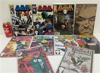 Lot de bandes dessinées anciennes, dont Punisher