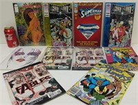 Lot de bandes dessinées anciennes, dont Superman