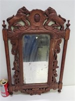 Miroir 1800 sculpté à la main 14,5" x 23"