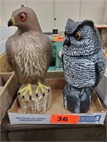 2 X'S BID OUTDOOR OWL & HAWK