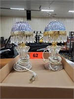 2 X'S BID VANITY LAMPS W/ PRISMS