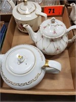 3 X'S BID TEAPOTS