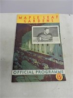 Rare 1940 Maple Leaf Gardens Official Program