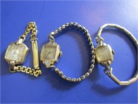 3 Vintage 10kt GF Elgin, Bulova, R.Baux Watches