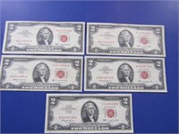 5-1963 Red Two Dollar Bills