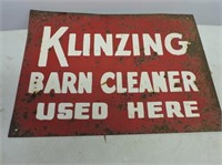 Klinzing Barn Cleaner Metal Sign