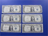 6-One Dollar Silver Certificates-1935F