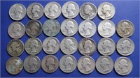 26 Washington Silver Quarters