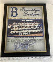 Framed Brooklyn Dodgers 1955 World Series Champs