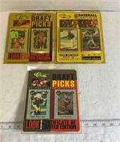 3-1991 Collectible card packs football basketball