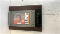Framed John Elway (Broncos) Card Plaque