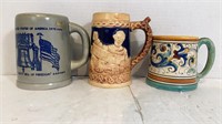 Lot of 3 Ceramic Mugs
