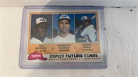 1981 Expos Future Stars Baseball Card Rookie