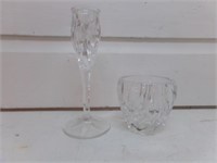 6.5" VASE & BOWL FROM LAZURUS CRYSTAL COLLECTION