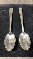 2  silver plated Abraham Lincoln Spoons*