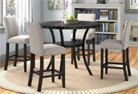 Aadvik 5 Piece Counter Hight Dining Set - Smoke