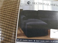 3seater Left Chaise Sofa  Cover - Coffee