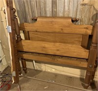 Antique Pine Rope Bed