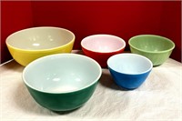 Vintage Pyrex & Fire King Mixing Bowls